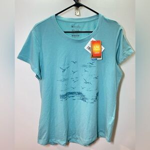 NWT Mountain Warehouse IsoCool UV Protection Quick Dry T-Shirt Birds Print US 12